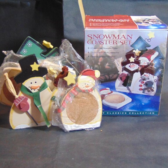 Holiday Classics Collection Other - Snowman Coaster Set with Holder